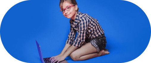 girl with laptop